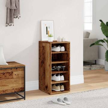 Shoe Cabinet Old Wood - Stylish Storage Solution | Hipo Market