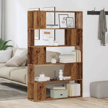 Stylish Book Cabinet & Room Divider - Old Wood Design | Hipo Market