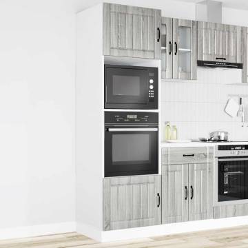 Oven Cabinets 2 pcs Kalmar Grey Sonoma | Durable Engineered Wood