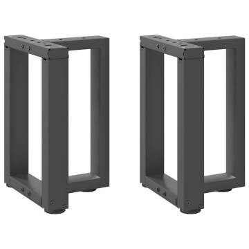 T-Shaped Coffee Table Legs - Anthracite Steel (2 pcs) | Hipo Market