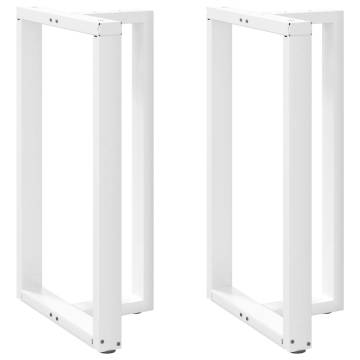 Buy T-Shaped Bar Table Legs - 2 Pcs White Steel | HipoMarket