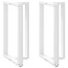 Buy T-Shaped Bar Table Legs - 2 Pcs White Steel | HipoMarket