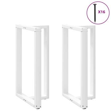 Buy T-Shaped Bar Table Legs - 2 Pcs White Steel | HipoMarket