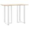 Buy T-Shaped Bar Table Legs - 2 Pcs White Steel | HipoMarket