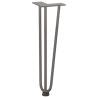 Hairpin Table Legs - 4 pcs Natural Steel 42 cm | HipoMarket