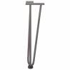 Hairpin Table Legs - 4 pcs Natural Steel 42 cm | HipoMarket