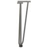 Hairpin Table Legs - 4 pcs Natural Steel 42 cm | HipoMarket