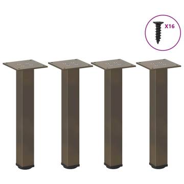 Coffee Table Legs - 4 pcs Natural Steel 42-44 cm | HipoMarket