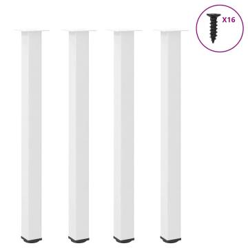 Coffee Table Legs 4 pcs White 110-112 cm Steel | HipoMarket