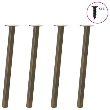 Coffee Table Legs - 72 cm Natural Steel | 4 pcs Set