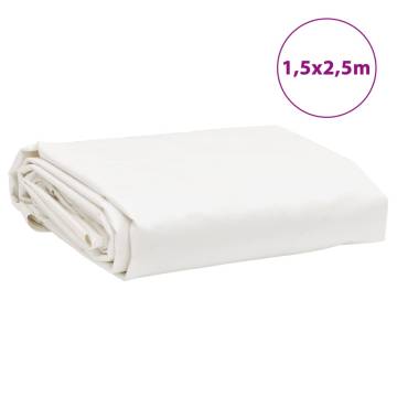 Durable White Tarpaulin 1.5x2.5m - Heavy-Duty Protection