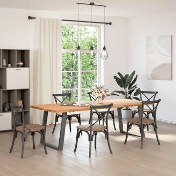 Anthracite Dining Table Legs - U-Shaped Steel Design