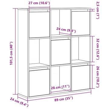 Sonoma Oak Bookcase - Stylish & Durable Storage Solution