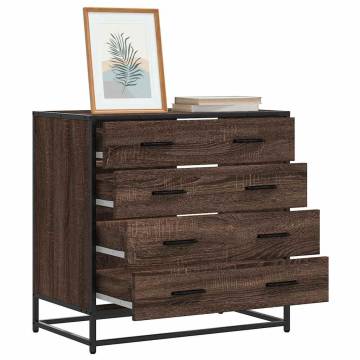 Drawer Cabinet Brown Oak 70x41x70 cm | Stylish Storage Solution