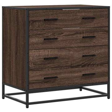 Drawer Cabinet Brown Oak 70x41x70 cm | Stylish Storage Solution