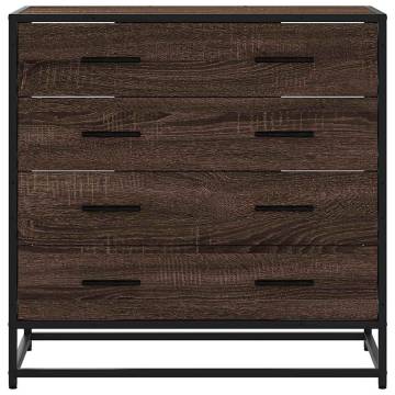 Drawer Cabinet Brown Oak 70x41x70 cm | Stylish Storage Solution