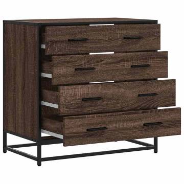 Drawer Cabinet Brown Oak 70x41x70 cm | Stylish Storage Solution