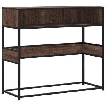 Brown Oak Console Table 90x35x80 cm - Durable & Stylish