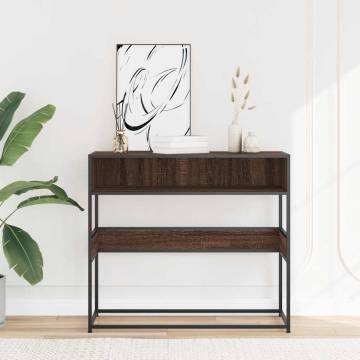 Brown Oak Console Table 90x35x80 cm - Durable & Stylish