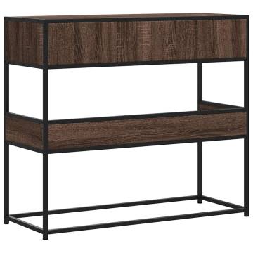 Brown Oak Console Table 90x35x80 cm - Durable & Stylish