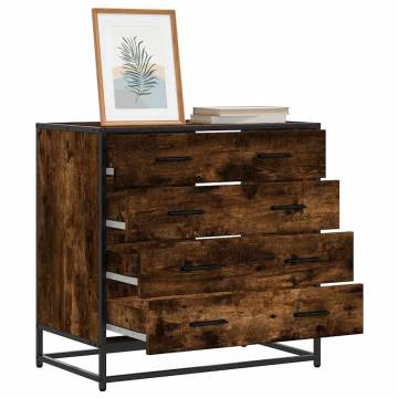 Stylish Smoked Oak Drawer Cabinet - 70x41x70 cm | HipoMarket