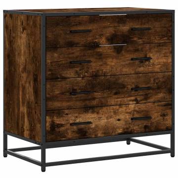 Stylish Smoked Oak Drawer Cabinet - 70x41x70 cm | HipoMarket