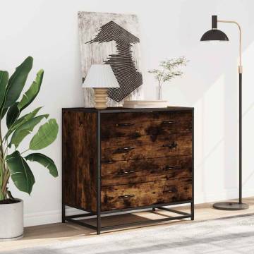 Stylish Smoked Oak Drawer Cabinet - 70x41x70 cm | HipoMarket