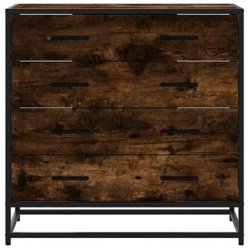 Stylish Smoked Oak Drawer Cabinet - 70x41x70 cm | HipoMarket