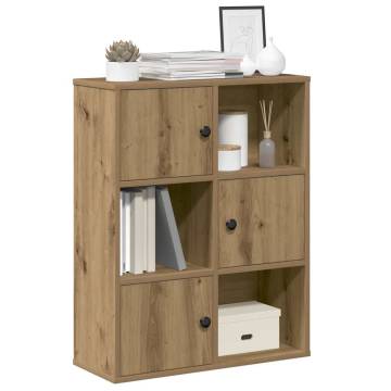 Artisan Oak Bookcase - Stylish Storage Solution 60x24x76.5 cm