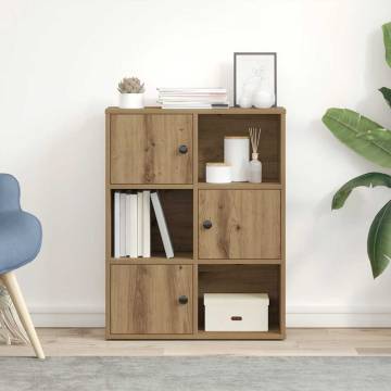 Artisan Oak Bookcase - Stylish Storage Solution 60x24x76.5 cm