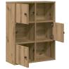 Artisan Oak Bookcase - Stylish Storage Solution 60x24x76.5 cm