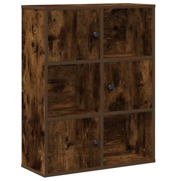 Stylish Smoked Oak Bookcase - 60x24x76.5 cm Engineered Wood