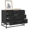  Drawer Cabinet Black 70x41x56 cm Engineered Wood Colour black Quantity in Package 1 