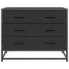 Stylish Black Drawer Cabinet - 70x41x56 cm Engineered Wood