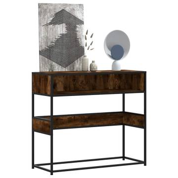 Console Table Smoked Oak 90x35x80 cm - Durable & Stylish