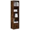 Stylish Smoked Oak Bookcase - 31x24x127 cm Engineered Wood