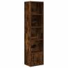 Stylish Smoked Oak Bookcase - 31x24x127 cm Engineered Wood