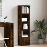 Stylish Smoked Oak Bookcase - 31x24x127 cm Engineered Wood