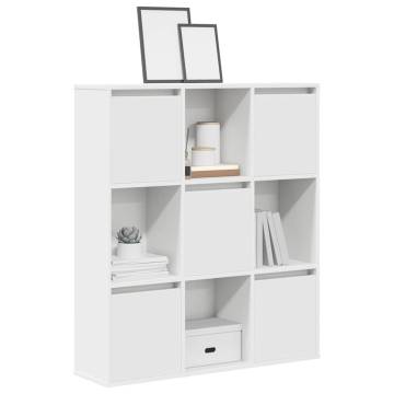 Stylish White Bookcase - 89x24x101.5 cm Engineered Wood