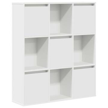 Stylish White Bookcase - 89x24x101.5 cm Engineered Wood