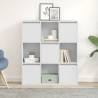 Stylish White Bookcase - 89x24x101.5 cm Engineered Wood