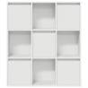 Stylish White Bookcase - 89x24x101.5 cm Engineered Wood