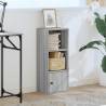 Stylish Grey Sonoma Bookcase - 31x24x77 cm Engineered Wood