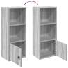 Stylish Grey Sonoma Bookcase - 31x24x77 cm Engineered Wood