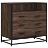 Stylish Brown Oak Drawer Cabinet - 70x41x70 cm | Hipo Market