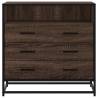 Stylish Brown Oak Drawer Cabinet - 70x41x70 cm | Hipo Market