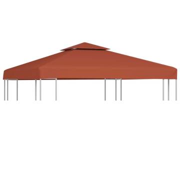 Terracotta 2-Tier Gazebo Top Cover 310 g/m² | Hipomarket