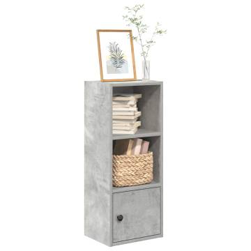 Stylish Concrete Grey Bookcase - 31x24x77 cm Engineered Wood