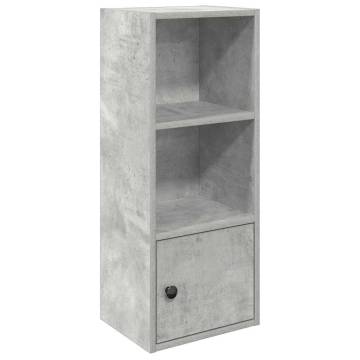 Stylish Concrete Grey Bookcase - 31x24x77 cm Engineered Wood