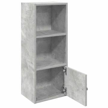 Stylish Concrete Grey Bookcase - 31x24x77 cm Engineered Wood